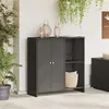 Image de Armoire de rangement Noir 100x36x102 cm Rotin