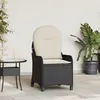 Image de Chaise inclinable vidaXL avec coussin en poly rotin noir 42003418