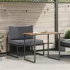 Image de Set de salle à manger de jardin 2 pièces avec siège simple et coussins anthracite 42004137
