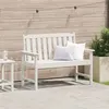 Image de vidaXL Banc de jardin Blanc 120 cm HDPE 42006601
