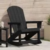 Image de vidaXL Chaise berçante Adirondack noire mobilier extérieur durable en plastique synthétique relaxation 73,5X92X90 cm sièges 42006627