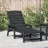 Image de Chaiselongue Noire 53x162x98.5 cm HDPE