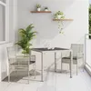 Image de Ensemble de salle à manger de jardin 3 pièces avec coussins Gris clair Poly Rattan 3334895
