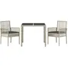 Image de vidaXL, Table de jardin + table de balcon, Fallon (90 x 90 x 75 cm)
