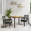 Image de Ensemble de salle à manger vidaXL 3 pièces Noir Bois Durable 3334901