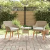 Image de Lot de 2 chaise GENERIQUE exterieur non pliable en rotin H. 82 cm