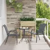 Image de vidaXL Ensemble Bistro de Jardin 3 Pièces Anthracite Textilène et Acier 42003979