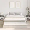Image de vidaXL Cadre de lit de rangement Blanc 140x190 cm 3335693