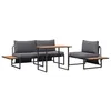 Image de Ensembles canapes. fauteuils et tables de jardin Vidaxl rotin 4 pieces 3 personnes