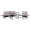 Image de Ensembles de chaises. canapes et tables de jardin vidaxl rotin 2 personnes gris 100 x 55 x 70 cm 3 pieces