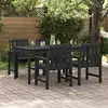 Image de Chaises de jardin 4 pcs Noir 65,5x55,5x88 cm HDPE, Chaises de jardin 2 pcs Noir HDPE