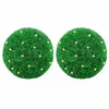 Image de vidaXL Boules de buis artificielles avec lumières LED 2 pcs vert 45 cm, boule topiaire artificielle, boule topiaire 3335908