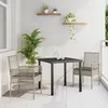 Image de Lot de 2 chaise vidaxl exterieur non pliable H. 85 cm en acier gris