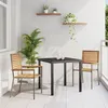 Image de Lot de 2 chaise vidaxl H. 90 cm empilable non pliable en bois exterieur gris