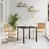 Image de Lot de 2 chaise vidaxl exterieur empilable non pliable en bois H. 90 cm beige