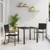 Image de vidaXL Chaises de Jardin Empilables avec Coussins - Set de 2 Pièces en Rattan Poly Noir 42006825