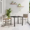Image de Lot de 2 chaise vidaxl exterieur empilable non pliable H. 90 cm en rotin gris