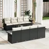 Image de vidaXL Ensemble de canapés de jardin 9 pièces avec coussins en poly rattan noir 3345287