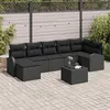 Image de vidaXL Ensemble de Canapé de Jardin 8 Pièces avec Coussins Beige en Poly Rotin 3346143