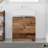 Image de Cabinet de lavabo Vieux Bois 59x37x59 cm Bois reconstitué