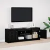 Image de Meuble TV avec LED en Chêne Noir 139,5x34x50 cm Bois d Ingénierie