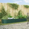 Image de Bac surélevé Jardin Vert 320x80x44 cm Acier galva