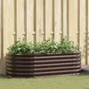Image de Jardinère Élevée Marron 160x80x44 cm Acier Galvanisé