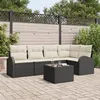 Image de vidaXL Set de canapé de jardin 5 pièces avec coussins en rotin poly marron 3354716