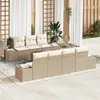 Image de vidaXL Ensemble de canapé de jardin 8 pièces avec coussins beige poly rotin 3355640