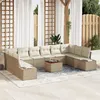 Image de Ensemble de 11 pièces de canapé de jardin avec coussins Beige Rotin Poly Acacia