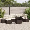 Image de vidaXL Ensemble de salon de jardin 8 pièces avec coussins en poly rattan brun 3357961