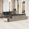 Image de vidaXL Ensemble de canapé de jardin 9 pcs Gris Poly rotin, Canapé modulable pour jardin et terrasse, grand espace 3358673