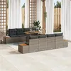 Image de vidaXL Ensemble de canapé de jardin 9 pcs Gris Poly rotin, Ensemble de jardin en rotin, canapé de patio modulable moderne, 3358788