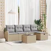 Image de vidaXL Ensemble de canapé de jardin Ensemble de 5 Beige, gris clair 3360401