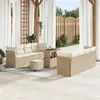 Image de Set de 11 pièces canapé de jardin avec coussins Beige Poly Rotin Acacia 3361461