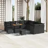 Image de vidaXL Ensemble de canapé de jardin 13 pcs Noir polyrotin, Jardin et Terrasse, Canapé en Rattan, Salon de Jardin 3361544