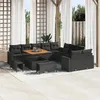 Image de vidaXL Ensemble de canapé de jardin avec coussin 13 pcs Noir polyrotin, Canapé de jardin moderne, mobilier lounge léger, 3361664