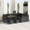 Image de vidaXL Ensemble de canapé de jardin 13 pcs Noir polyrotin, Jardin et Terrasse, Ensemble de Salon Moderne pour Détente, 3361789
