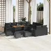 Image de Salon de jardin GENERIQUE rotin 14 pieces noir 110 x 55 x 110 cm