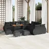 Image de vidaXL Ensemble de canapé de jardin 14 pcs Noir polyrotin, Canapé de jardin al fresco, mobilier extérieur résistant, déco 3361939