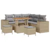 Image de Salon de jardin modulable GENERIQUE 5 personnes 8 pieces beige 62 x 83 x 85 cm bois massif