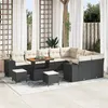 Image de Salon de jardin vidaxl 12 pieces noir bois massif 90 x 55 x 90 cm