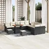 Image de vidaXL Ensemble de canapé de jardin 13 pcs Noir polyrotin, Mobilier moderne pour jardin et terrasse, salon extérieur 3362195
