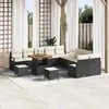 Image de vidaXL Ensemble de canapé de jardin 13 pcs Noir Poly rotin, Ensemble salon d'extérieur, moderne, rectangulaire 3362580