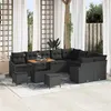 Image de Salon de jardin modulable GENERIQUE rotin noir 12 pieces 90 x 55 x 90 cm