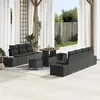 Image de vidaXL Ensemble de canapé de jardin 10 pcs Noir Poly rotin, Jardin et Terrasse, Moderne, Pieds Réglables, Modulaire, 3362749
