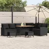 Image de Salon de jardin Vidaxl resine tressee noir 4 pieces x 43