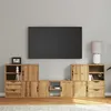 Image de Meubles TV 5 pcs avec rangement ODDA bois de pin massif