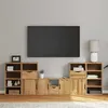 Image de vidaXL Meubles TV 5 pcs avec rangement ODDA bois de pin massif, meuble TV, banc TV, meuble hifi, support TV, buffet TV, 3365378