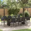 Image de Salon de jardin vidaxl 11 pieces noir rotin 240 x 90 x 75 cm